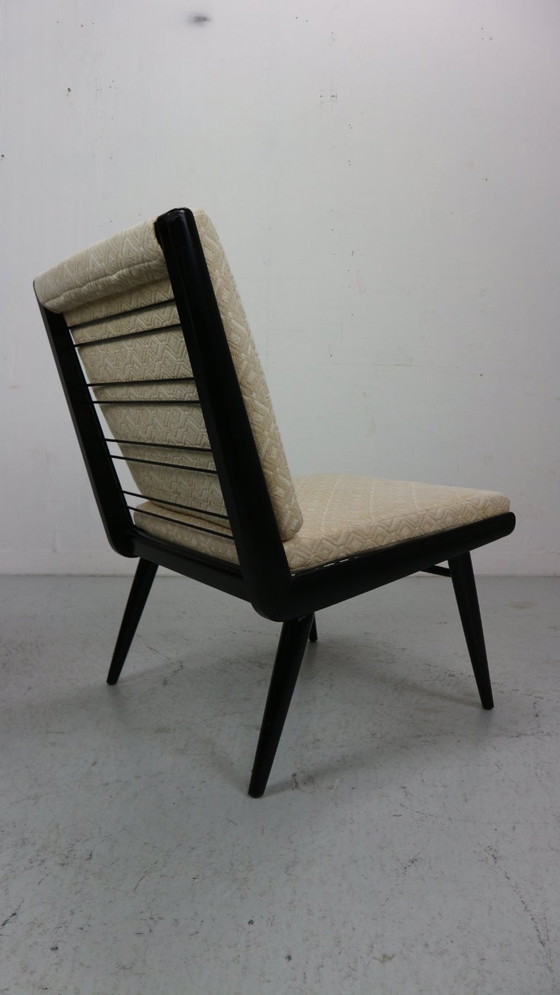 Image 1 of 2x 'Boomerang' H. Mitzlaff, E. Schmidt per Soloform, sedie a sdraio bouclé, 1953