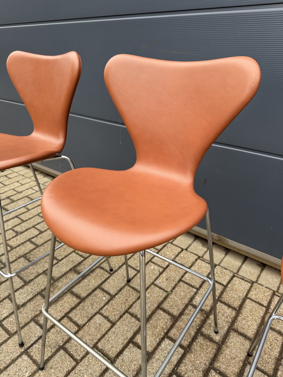 Image 1 of Fritz Hansen series 7 Bar stools Arne Jacobsen NEW!!