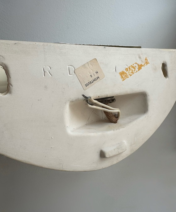 Half-shell Wall lights by Schuytener, 80s, Ceramic, Creme (photo 6 of 11)