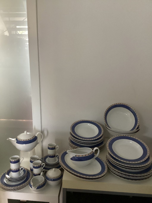 Servizio di stoviglie 49 pz Danube Fine Porcelain - 8 p. con teiera, lattiera, zuccheriera, vassoi