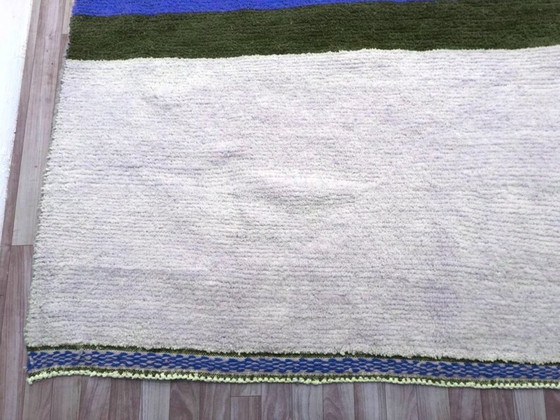 Image 1 of Tapis bleu marocain ambachtelijk en laine 300cmx200cm