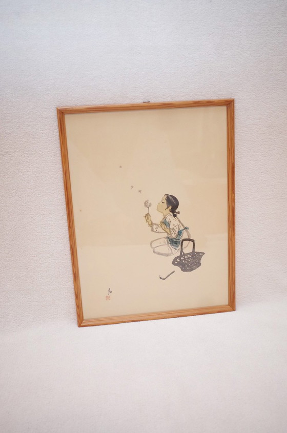 Image 1 of Wu Fan "Paardenbloem" lithografische print