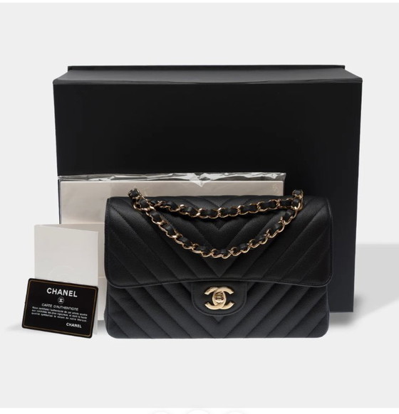 Image 1 of Sac CHANEL Timeless/Classique en Cuir Noir - 103492