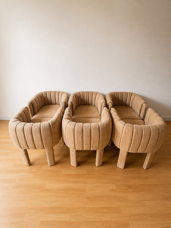 Set Of 6 Elenora Design Armchairs | Beige – Other (photo 5 of 8)