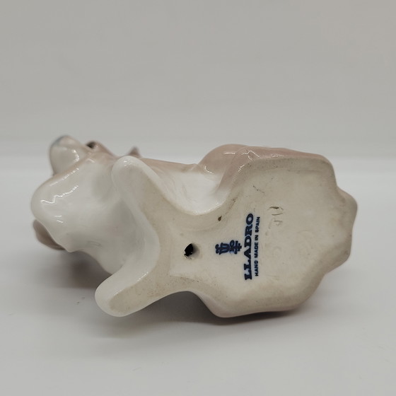 Image 1 of Beeldje ‘Papillon Dog’, geëmailleerd porselein, Lladró, 20e eeuw – Spanje