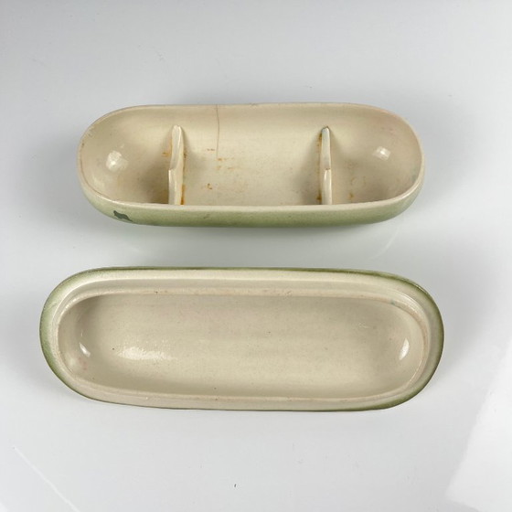 Image 1 of Toilet/zeepbakje van Sarreguemines, art nouveau-stijl, eind 19e - begin 20e eeuw