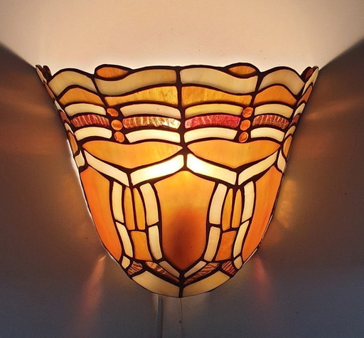 Massive tiffany wandlamp met originele doos.