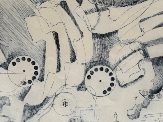 Image 1 of Lithografie "De telefoons" van Arman