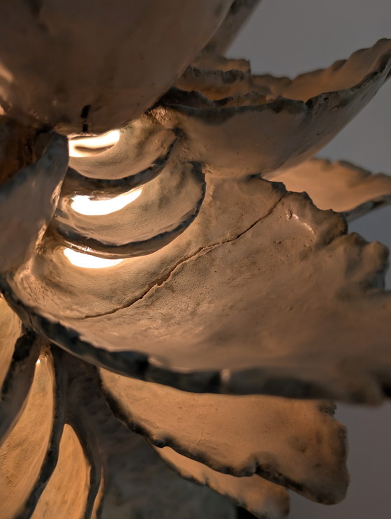 Image 1 of Lichtsculptuur van geglazuurd keramiek door Birthe Aksby, Denemarken, jaren 1970