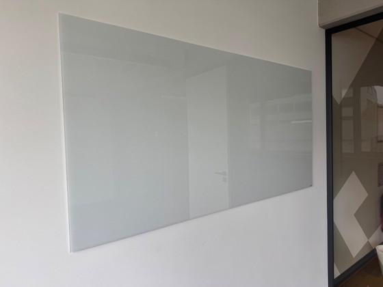 Image 1 of Pizarra blanca de vidrio LINTEX de 1 m x 2 m / pizarra blanca de diseño
