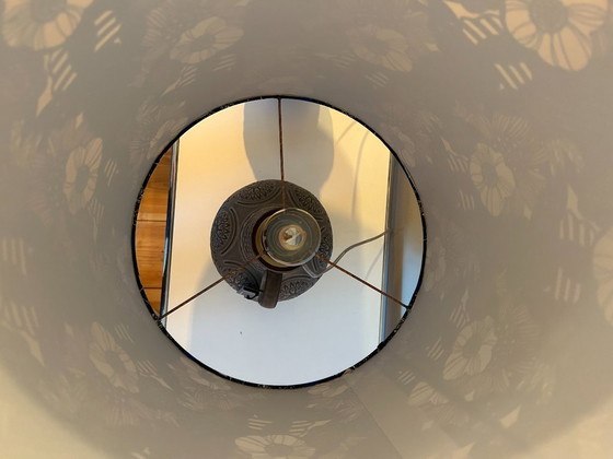 Image 1 of  2er Set brutalistische Keramik Vasenlampen, Bodo Mans für Bay Keramik, West Germany, 1960er