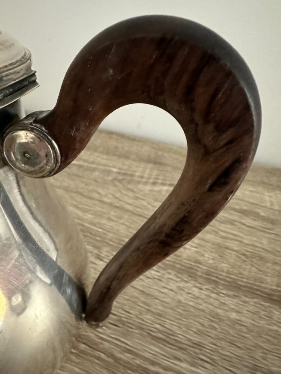 Image 1 of Caffettiera/teiera in metallo argentato, punzonata, in stile rocaille Luigi XV