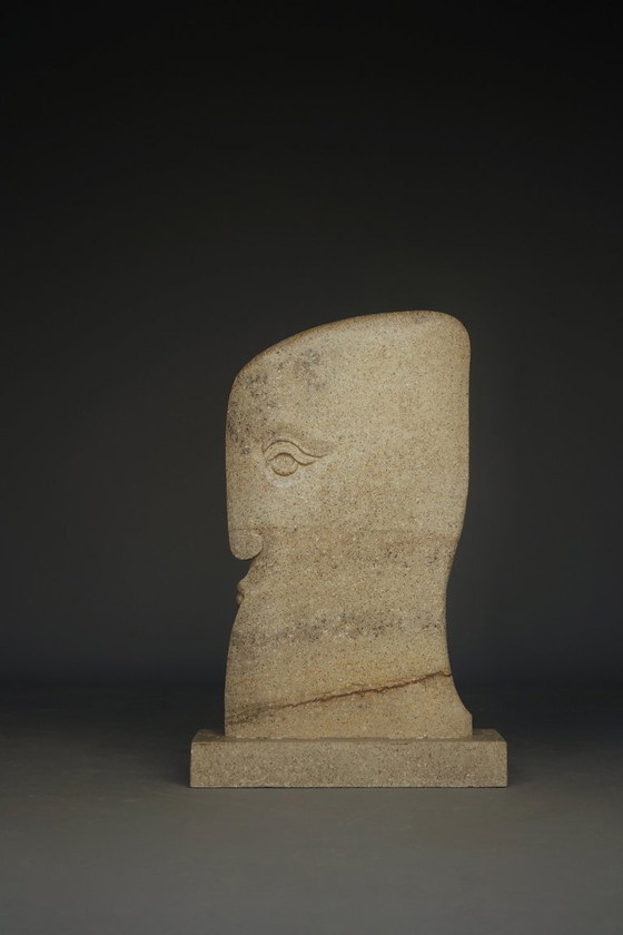 Image 1 of Monumental Sculpture of stylised Head. 1970s