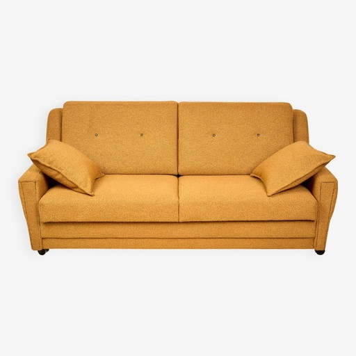 Sofá vintage de dos plazas, años 70, Checoslovaquia
