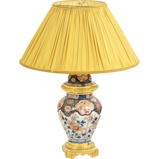 Vintage Imari porseleinen en verguld bronzen lamp, 1880