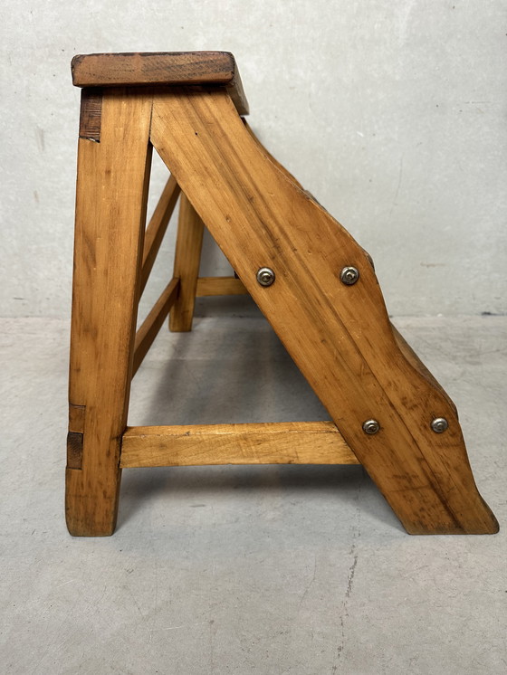 Image 1 of Peldaños "librería" vintage - haya