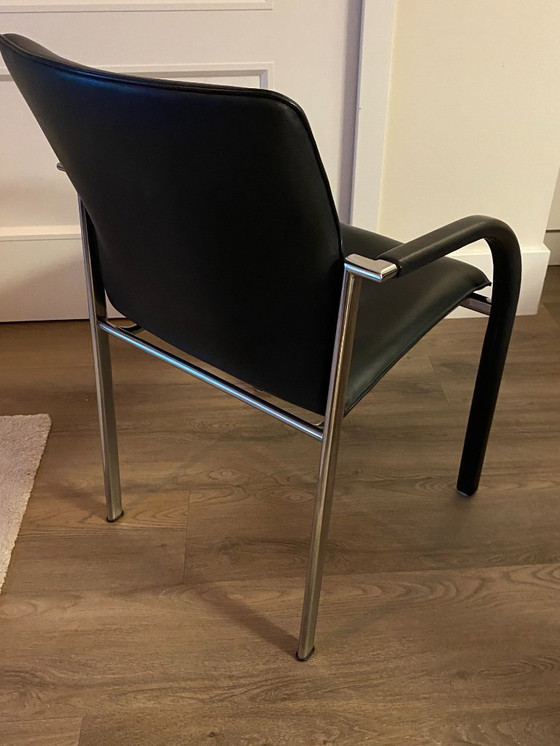 Image 1 of 4x Leolux Cimaronne eetkamerstoelen zwart