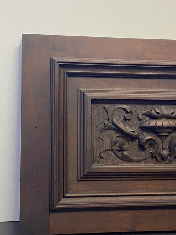Élément Architectural Français Panneau Bois Massif Sculpté Mobilier 1900 Antik – Décorations murales, Wood (photo 5 of 10)