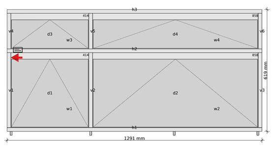 Image 1 of Buffet Tylko bleu à quatre tiroirs