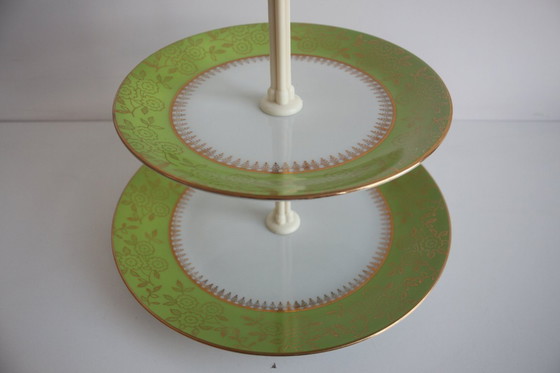 Image 1 of Multi-tiered porcelain tray, Stará Role porcelain, Czechoslovakia, 1950s. 
