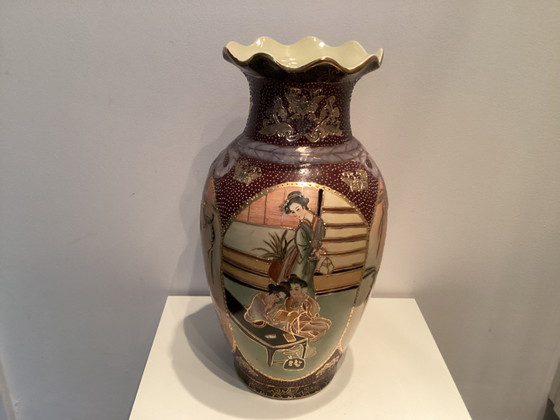 Bellissimo grande vaso in stile Satsuma. – Vasi, Ceramica, Porcellana (photo 2 of 5)