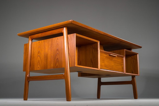 Bureau en teck Model 75 du Mid Century par Omann Jun Møbelfabrik, années 1960