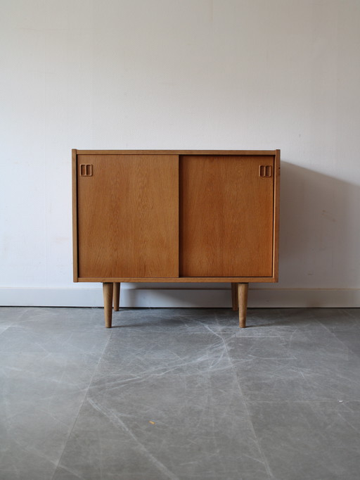 Vintage Danish sliding door wardrobe in teak