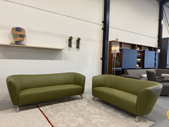 Image 1 of 2 Leolux Pupilla Sofas, 3- und 2-Sitzer, Sensogrün