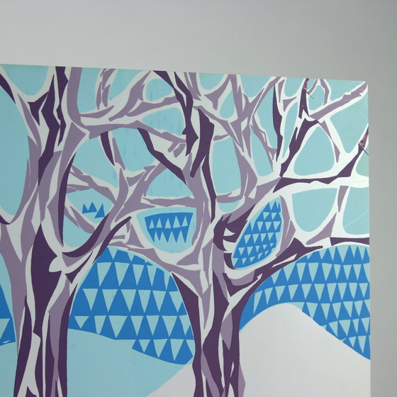 Image 1 of Panneau mural vintage tchécoslovaque de style Pop Art (années 1960)