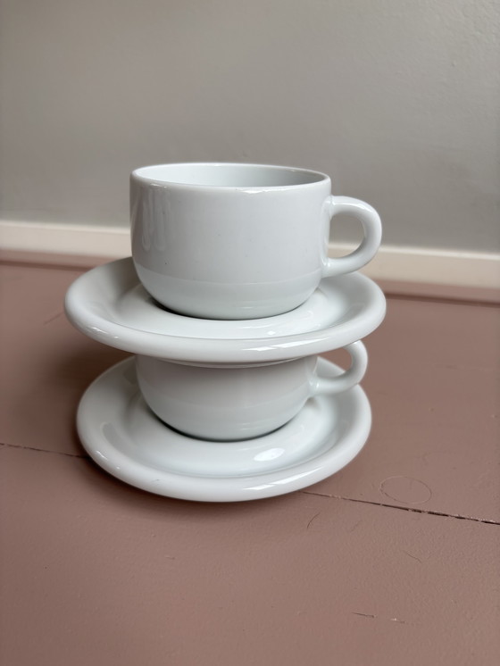 Image 1 of 10x IKEA 'Rondo' cup and saucer