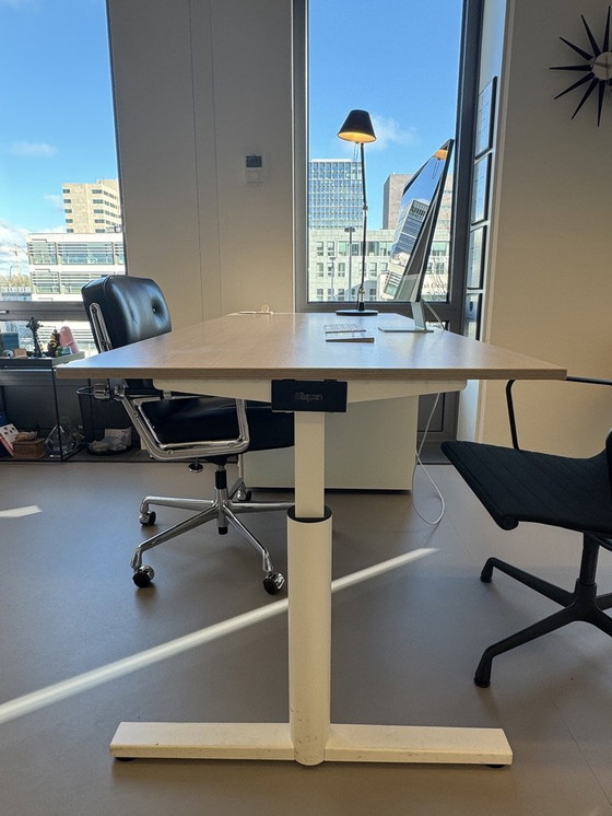 Image 1 of Gispen TM Desk 180x80 cm / Chêne / Hauteur réglable