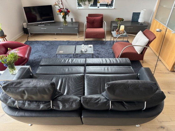 Image 1 of Divano FSM Sesam a 3 posti, pelle A Paris 89 (blu scuro).