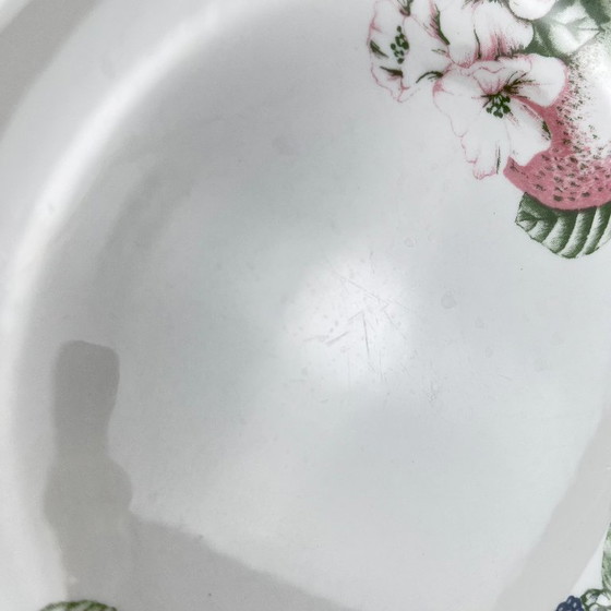 Image 1 of Set van 8 Churchill dinerborden, "Victorian Orchard" patroon, Staffordshire, Engeland