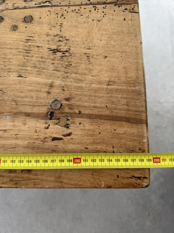 Image 1 of Antique French wooden table - 199 cm