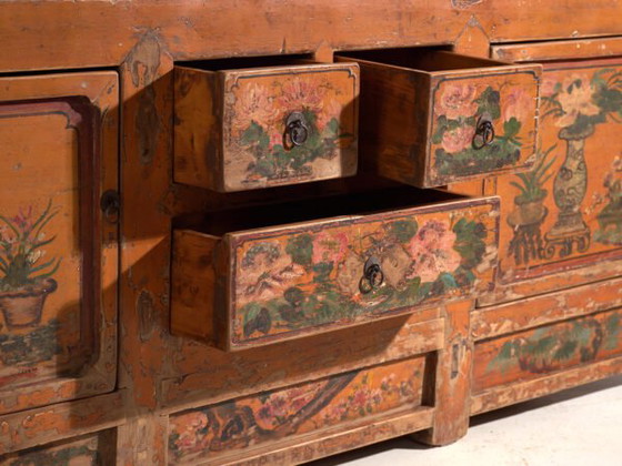 Credenza bassa laccata antica in legno di olmo – Cina, circa 1900 – Credenze con vetrina, Iron, Brass (photo 29 of 40)