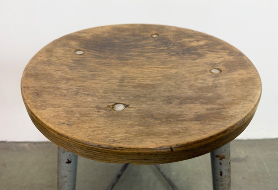 Image 1 of Grey Industrial Workshop Stool, 1960s