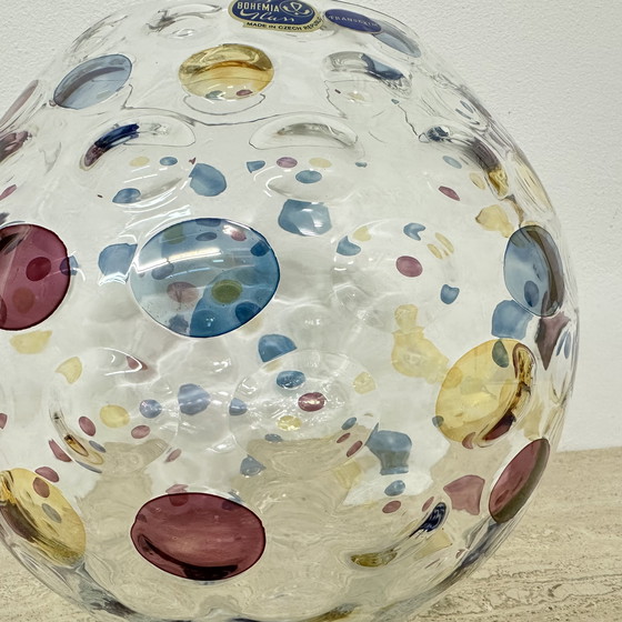 Image 1 of Bohemian Borske Sklo Nemo Glass Vase By Max Kannegiesser 1960S