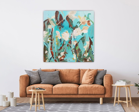 Acrylverfschilderij #Flora 100x100cm – joart, Schilderijen & Tekeningen, Canvas (photo 13 of 15)
