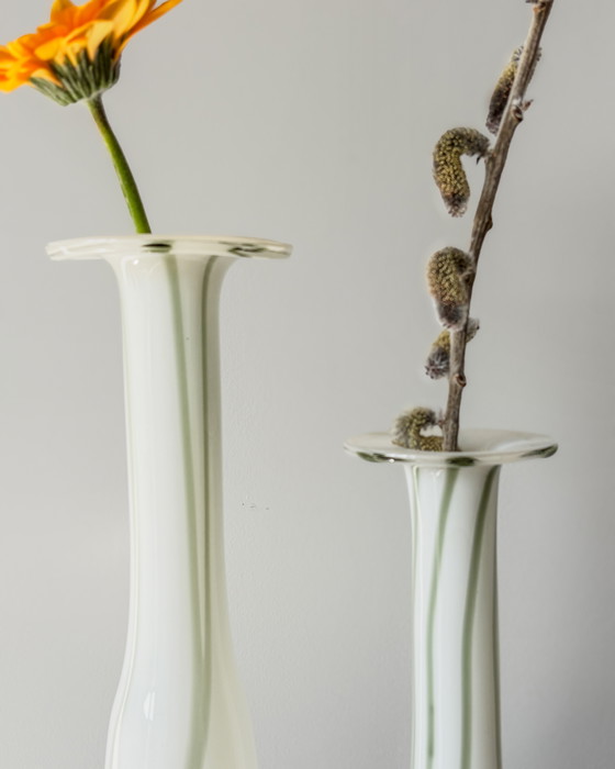 Image 1 of Paar Vasen aus mundgeblasenem Glas