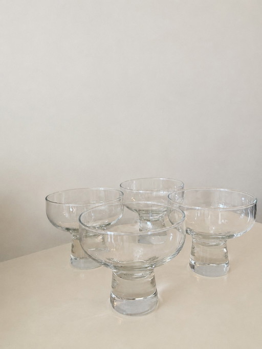 Vintage 70s Crystal Coupe Glasses – glazen karaffen (photo 2 of 5)