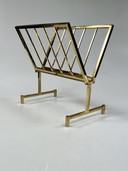 Vintage Hollywood Regency Magazine Rack, Brass 1970's