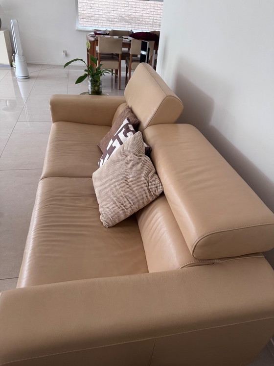 Moving Sale: Calia Italia Leather Sofa Set – 3-5 seaters, Metal (photo 3 of 5)