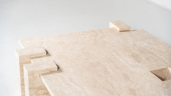 Image 1 of Contemporary Travertine Coffee Table, Italy