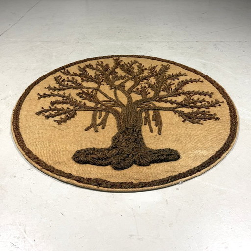 Árbol de la vida vintage para colgar en la pared, años 70