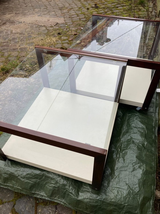 Image 1 of 2 x elegant vintage coffee tables - side tables - on casters