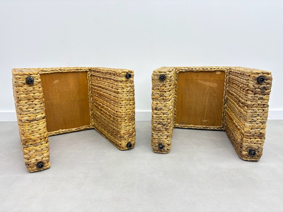 2 x Tavolini / comodini / sgabelli Japandi , Boho, Altro, Marrone (foto 10 di 13)