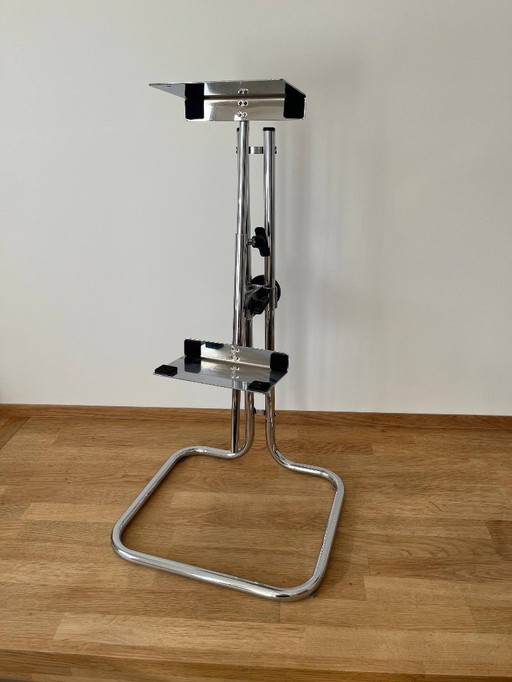 Vintage Maja West Germany Chrome Tubular Adjustable Speaker Stands