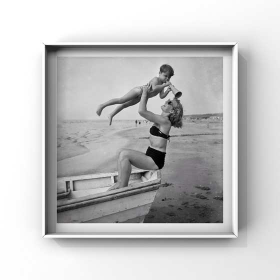 Image 1 of 1X Fine Art Mid Century Zandvoort Op Het Strand, 1953