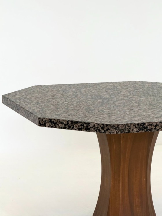 Art Deco Dining Table with Octagonal Granite Top – Stone (photo 6 of 9)