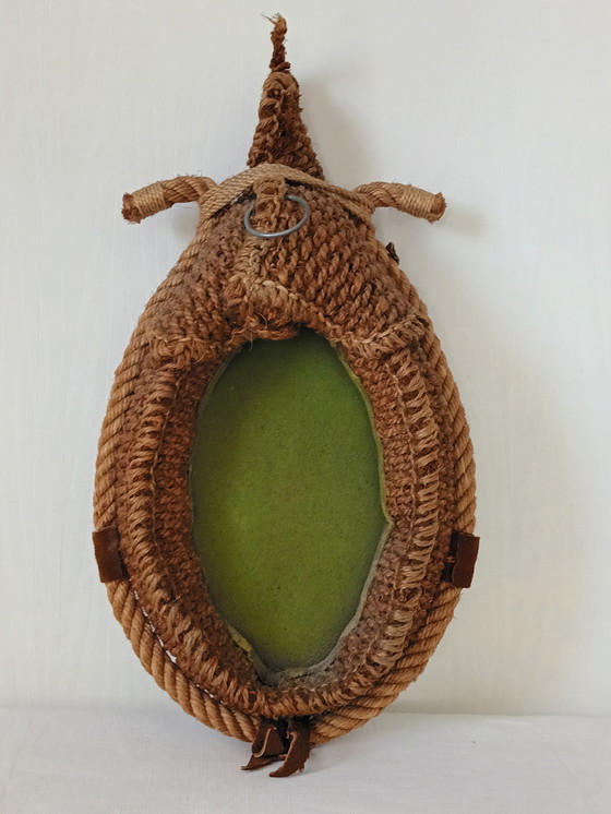 Image 1 of Specchio in corda vintage Audoux Minet